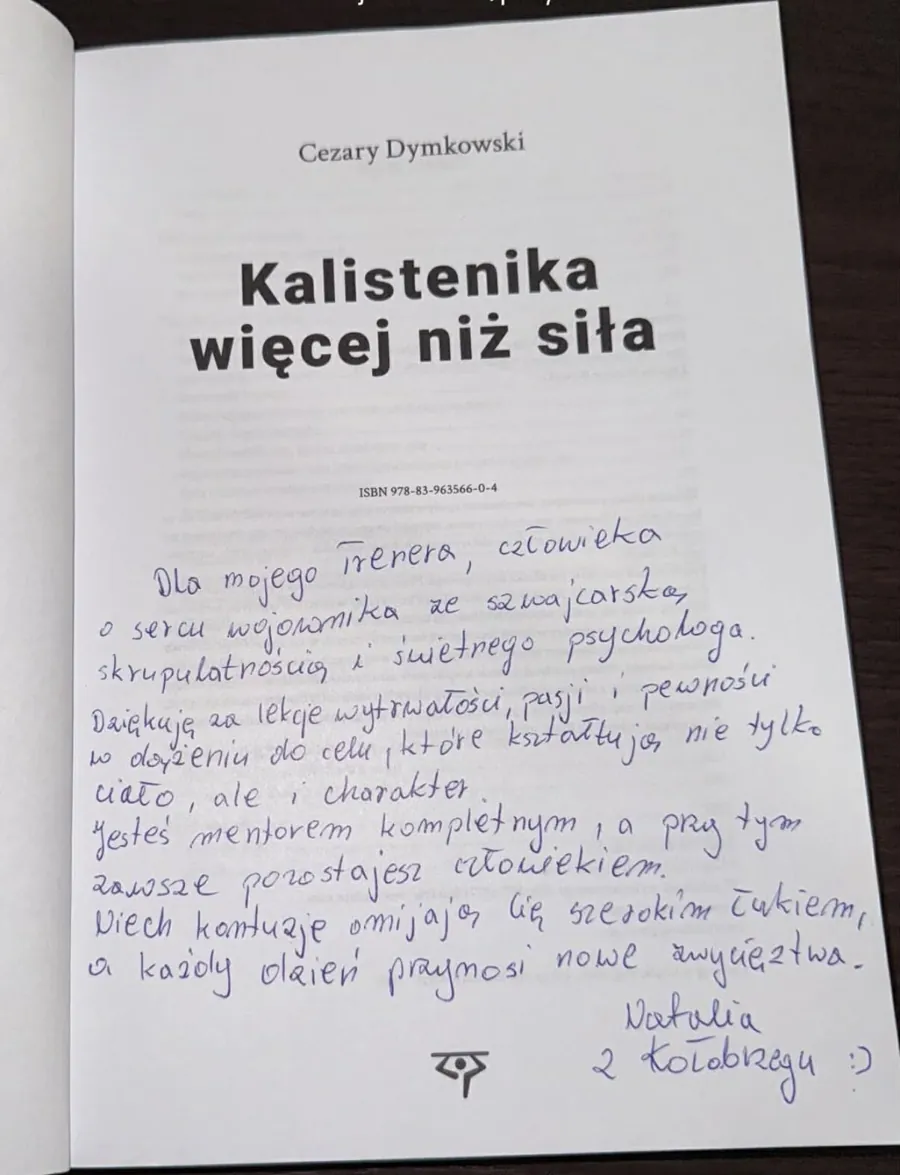 Zrzut ekranu wiadomości z opinią podopiecznego